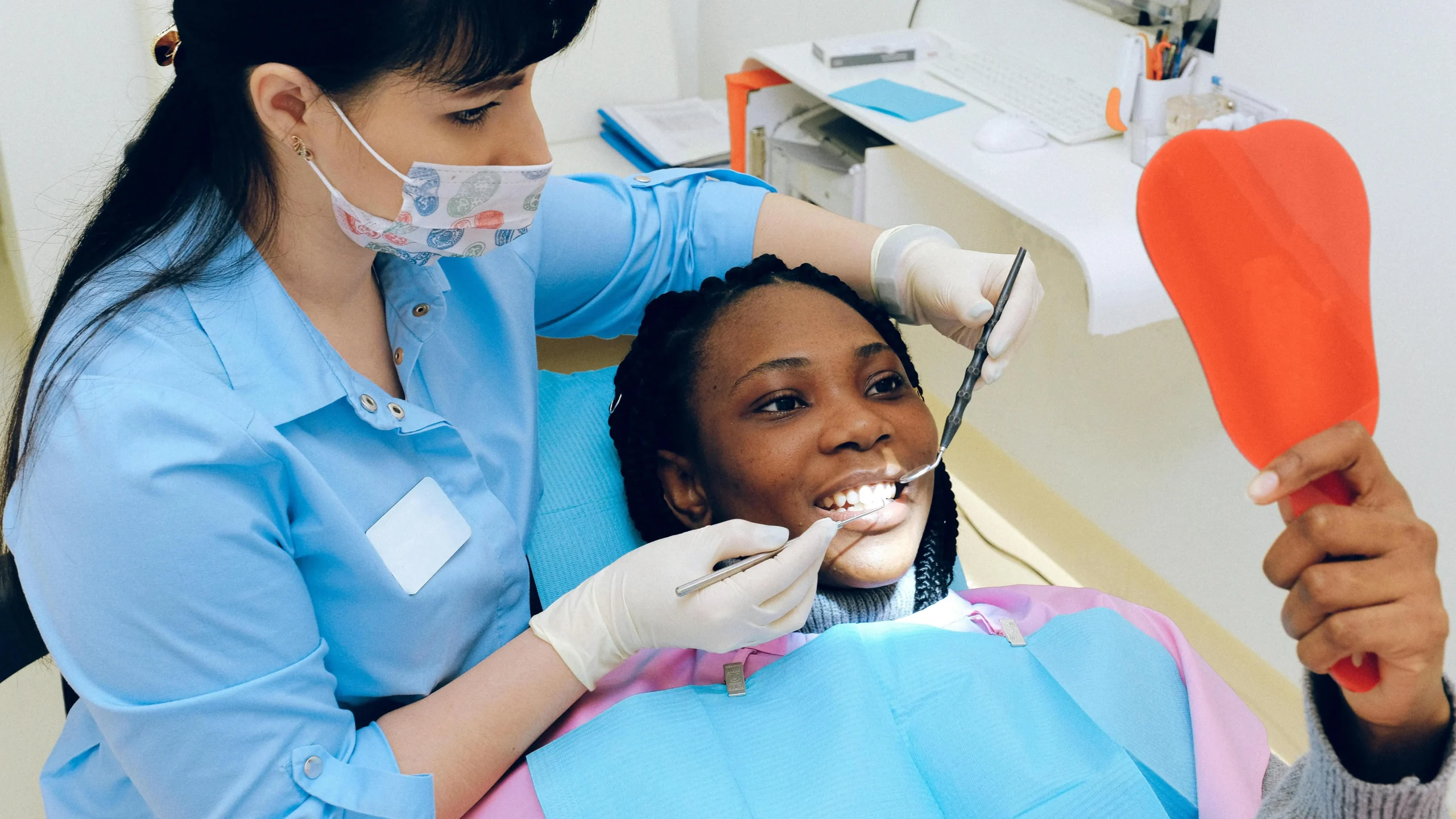 Woman Receiving IV Sedation for Oral Surgery