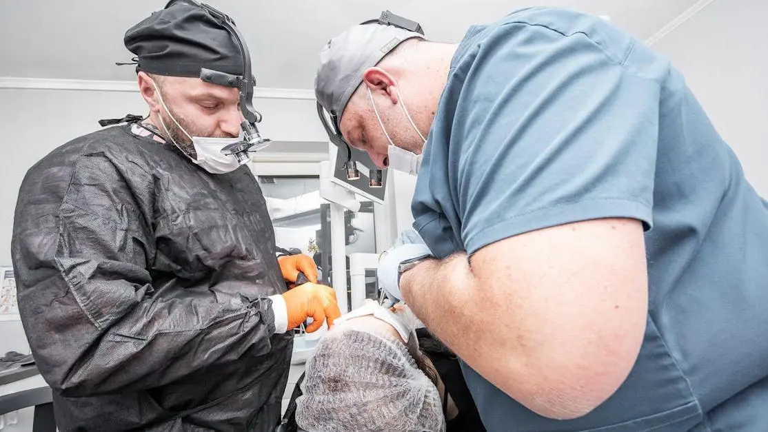 Emergency dentists in Cookstown treating a patient in a dental clinic.