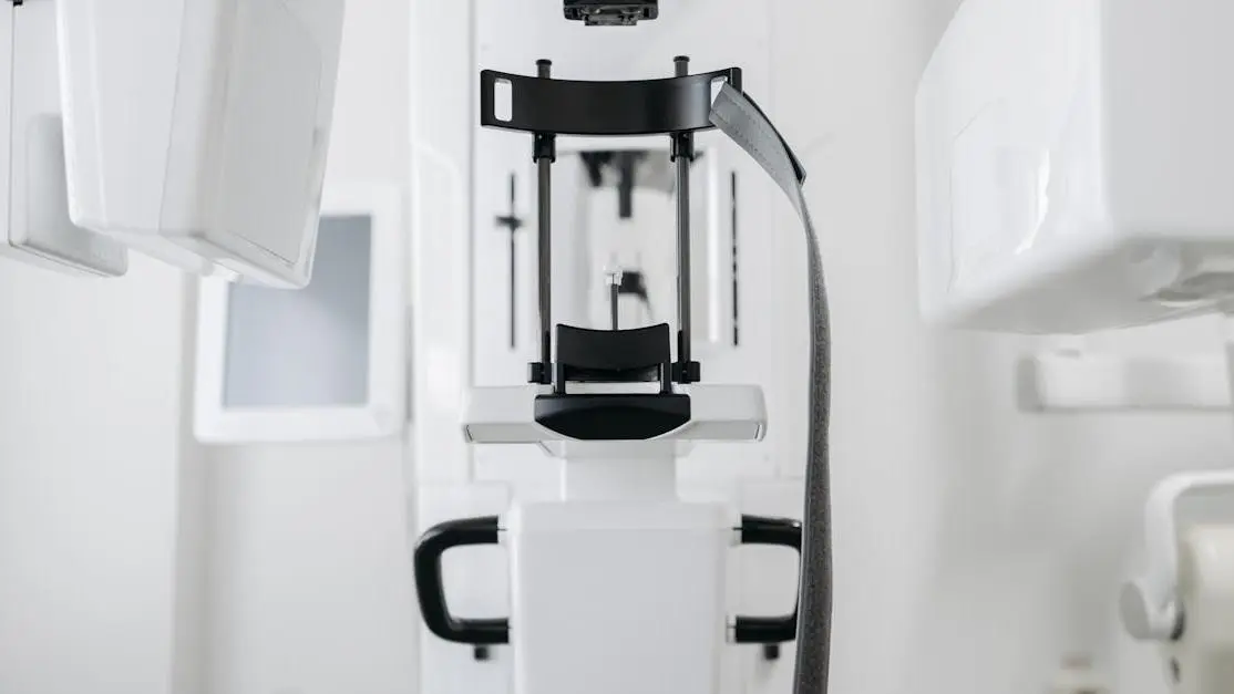 Digital panoramic X-ray machine showcasing latest advancements in dental technology.