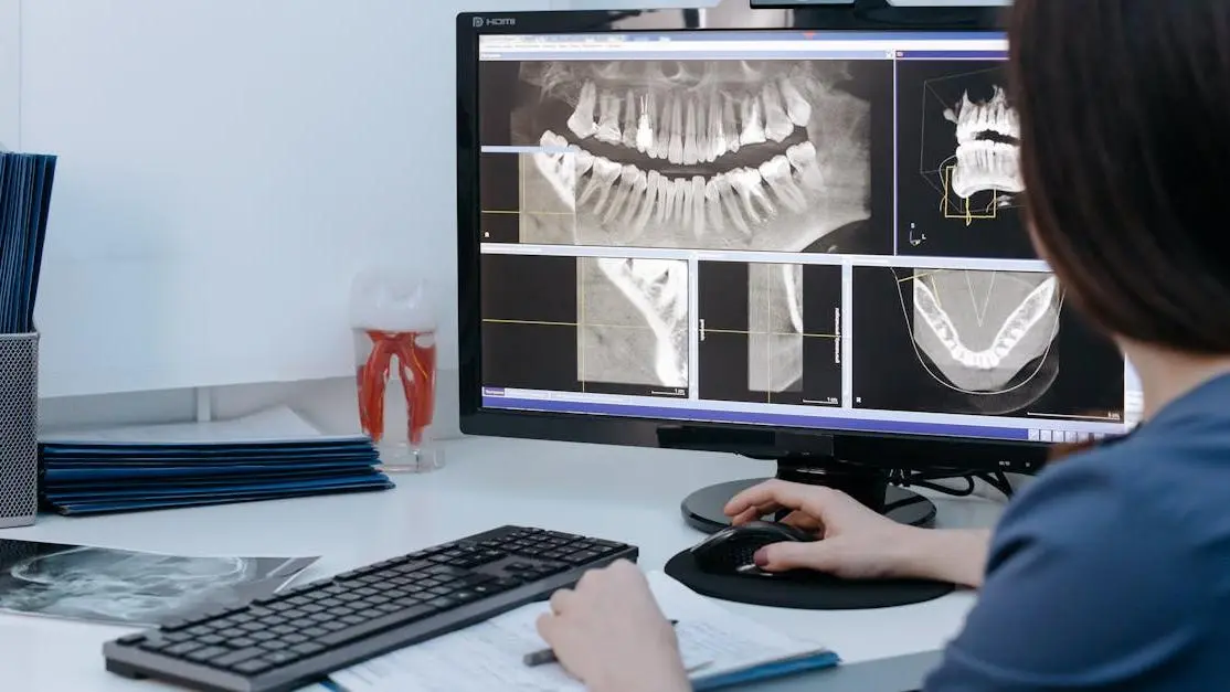 Dental X-ray revealing root canal symptoms.