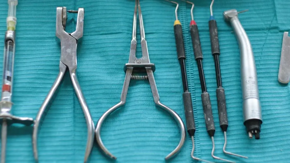 Dental tools used for different types of dental fillings.