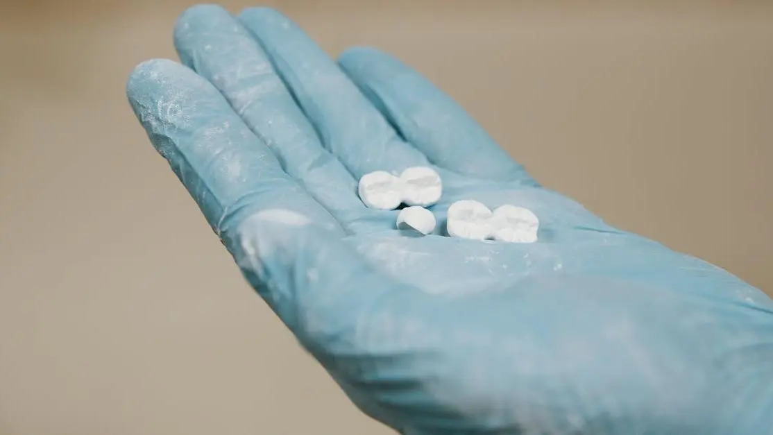 Various types of dental implants materials held by a gloved hand.